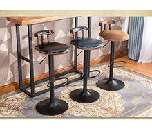 Disegno Spa Bar Stool Bar Sgabello Sedia Retro Ascensore in Legno Solido Alto Sgabello Bar Sgabello con Retrorest personalità Rotazione Home Colazione Tavolo Sgabello