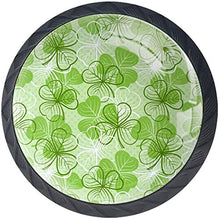 Tre foglie di trifoglio Pomelli per Porta Set di 4 Pomelli per Mobili Manopole per Cassetti Cucina Armadio Vetro