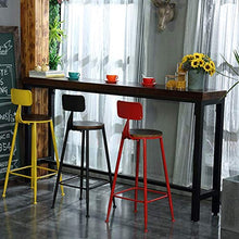 Sedia da bar in metallo Sgabello da bar retrò semplice Sgabello da bar in legno massello Caffè per il tempo libero Sgabello alto Soggiorno per la casa Sedia da pranzo con schienale alto A + (colore: n