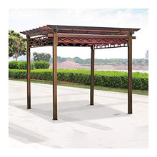HLZY Gazebo da Giardino Giardino in Legno Gazebo, Villa Garden Gazebo UVA Rack, Gazebi for Cortili, Ideale for Barbecue, Party, Beach And More Tettoia da Esterno
