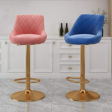 Sgabelli da Bar Sedia Alta qualità Bar Stool Polished Chrome Frame, con schienale flanella cuscino Gambe Golden Bar Sedia,, rotazione di 360 gradi, con poggiapiedi, facile da montare Regolabile Sgabel