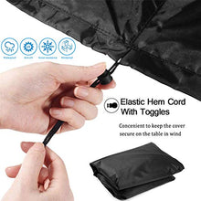 WYYL Copertura Tavolo Esterno, Copertura per Mobili da Giardino, Resistente allo Strappo, Tessuto 420D Oxford Quadrato Protezione Cover, Rettangolare, Impermeabile, Antivento, Anti-UV