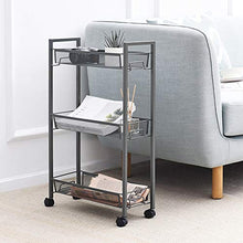 YIN YIN Carrello per ripiani Carrello portaoggetti, cremagliera for auto da pranzo in acciaio al carbonio robusto e durevole porta trolley for hotel ristorante raffinato, grigio, 43,8X17X70 CM Carrell