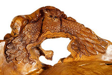 Windalf Spettacolare Panchina con gufo LIZY, 102 cm, rustica, piccola panca in legno di radice