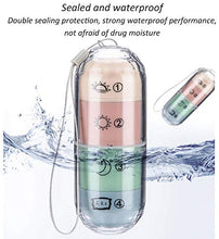 QQDL Pill Box,Portapillole Pill,Pill Organizer,Mattino,Pomeriggio,Sera,Fashion Pill Organizer Pillola da Viaggio Case Medical Pill Box Dispenser per Vitamine Integratori Medicina Box Alta capacità,