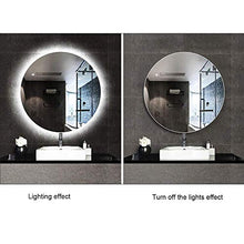 Specchio retroilluminato a Specchio, Specchio da Bagno Rotondo Illuminato a LED, vanità, a Prova di Esplosione