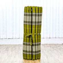 LEEWADEE materassino thailandese Arrotolabile, L: Tappeto per Dormire, Spessa stuoia da Massaggio, Strumento in kapok, 190 x 100 cm, Verde
