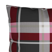 Buyounger Cuscini Decorativi 4 pz a Quadri Rossi 50x50 cm in Tessuto