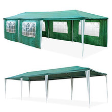HG® Tenda a cupola per le feste, in polietilene, con staffe in acciaio, con 6 pannelli laterali e 2 ingressi, impermeabile, con 6 lati rimovibili