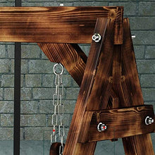 HLZY Grande aliante all'aperto con Supporto, Giardino Swing Articoli Esterni Sedia da Esterno per mobili Esterni, Tutte in Legno Massiccio Impermeabile Solare Solare Doppia terrazza Sedia a Dondolo