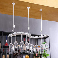 FYLHX Appeso Vino Cremagliera di Vetro Metallo Portabicchieri da Vino Elegante semplicità Vino Rack Regolabile Cremagliera del Bicchiere di Vino per Home Bar Sala da Pranzo Cucina