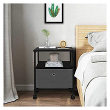 WSZMD Comodini Tavoli Laterali con Cassetti E Conservazione Scaffale 2 Tier Comodino Comodino Stand Notturno per Piccoli Spazi Camera da Letto Comodini, Comodino