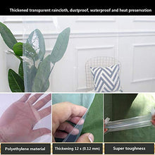 JX-PEP Trasparente incatramata, Clear Panno Tarp, Foglio Tenda Telo di plastica, per Uso Esterno coperture Impermeabili Tarp Pioggia Panno, Stare al Caldo, Protezione Solare,2 * 8m
