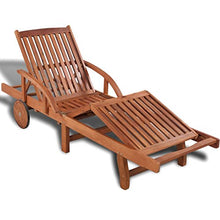 Tidyard Lettini da Giardino, Lettino Prendisole in Legno Massello di Acacia 200x68x83 cm