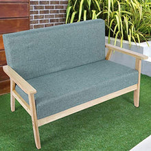 Germerse Divano da Salotto a 2 posti Divano a Due posti in Tessuto in Legno Stile Moderno, Divano a Due posti, per Ufficio, Camera da Letto, Soggiorno, Cortile