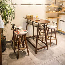 Sgabelli da Bar Sedia da Cucina Stazione sgabello girevole con sgabello da bancone con schienale con poggiapiedi Sedie for la colazione Brown Gambe in legno Biancheria for caffè Cucina Casa High Sgabe