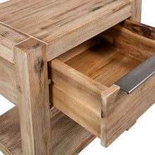 Festnight Comodino con Cassetto in Legno Massello d'Acacia 40x30x48 cm