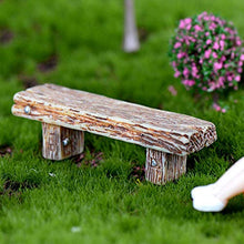 QULONG Ornamenti da Giardino Esterno Micro Paesaggio Romantico Artigianato Resina Doppio Sgabello Panca Arredo Figurine da Giardino - Nero