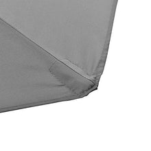 casa.pro] Ombrellone a semicerchio (Ø300cm) (Grigio) Ombrellone con manovella/Ombrellone da Mercato/Ombrellone da Giardino/Semicerchio