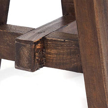 Design Delight, Bern, sgabello in legno di mogano massiccio, 23 x 20 x 20 cm (A x L x P), stile rustico