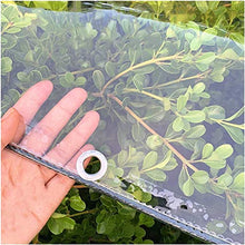 Trasparente PVC Telone Telo 0.35mm PVC Film,Impermeabile Esterno Teloni per Giardino,Barche,Tenda da Pioggia per Camera Sole/Finestra/Balcone/Copertura Vegetale/Pergola,con Asola (2x4m/6.6x13ft)