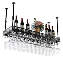FAFZ Portavini Portabottiglie da Appendere, Portabicchieri da Vino, Altezza E Spaziatura Regolabili, Portabottiglie da Soffitto， Portabottiglie da Vino per Ristorante E Bar (Size : 80cm)