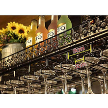 YWYW Portabottiglie Portabicchieri da Vino Portabicchieri da Champagne Portabicchiere Portabottiglie da Appendere in Ferro battuto Europeo (Nero) (Dimensioni: 100 * 35 cm)