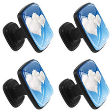 Nuvola bianca a forma di cuore Pomelli per Porta Set di 4 Pomelli per Mobili Manopole per Cassetti Cucina Armadio Vetro
