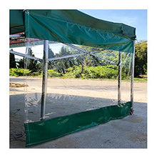 YJFENG Robusto Impermeabile Telone Tendalino, Pannello Laterale della Tenda con Occhielli, PVC Trasparente Cucitura Tela Rivestita Verde, per Terrazze Giardino (Color : Clear-Green, Size : 3.7X3M)