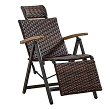 Sedia a Dondolo Pieghevole In Vimini per Esterni, Sdraio per Interni, Sedia a Dondolo Regolabile a Gravità Zero, Reclinabili Vintage per Patio, Piscina, Ponte, Casa, Capacità Di Carico 440 Libbre