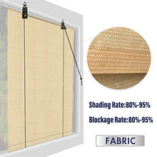 Kit Tenda A Rullo Parasole, Schermata Privacy, Polietilene Ventilazione Tasso di Blocco 85% Installazione Senza Pugno per Balconi, Ufficio, Portico, Fuori dalla Finestra