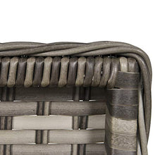 Outsunny Set Tavolo e Sedie da Giardino in Rattan, Poltrone da Esterno con Tavolo da Giardino, 7 pz Grigio