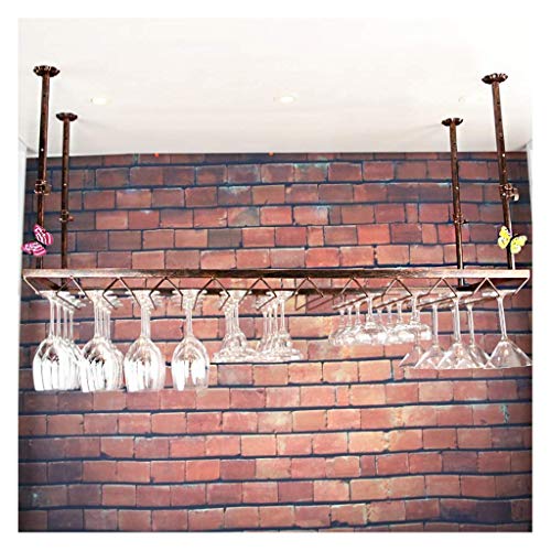ZHXYY Portabottiglie Creativo per Bicchieri da Vino, portabicchieri Capovolto, Appendiabiti per Calice, portabottiglie da Bar sospeso, portabottiglie Semplice e Moderno (Colore: Marrone, Dimension