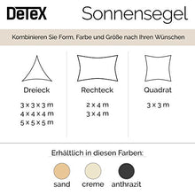 Detex Tenda a Vela Triangolare 4x4x4m Protezione Raggi UV50 Tessuto Oxford Idrorepellente Protezione dal Vento tendone da Sole Giardino Parasole terrazza Esterni