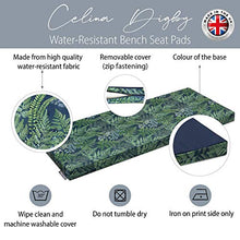 Celina Digby® - Cuscino impermeabile a 3 posti, con imbottitura in schiuma morbida, 144 x 54 x 6 cm, colore: Verde felce