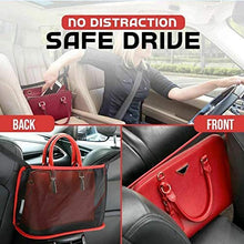 Car Net Pocket Handbag Holder Organizer Seat Side Storage Mesh Net Bag Advanced Black