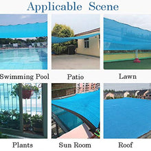 CYY 85% Blu Telo Ombra Protezione Solare con Occhielli,Rettangolo Rete ombreggiante/Antivento,per Coperture Balcone Pergola(10x13ft/3x4m)