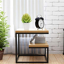 Comodino, 2 Livello Comodino End Side Table tavolino Comodino Comodino Tavolino con Bagagli Ripiano Pratico e Versatile (Color : Wood Color, Size : 50x50x55cm)