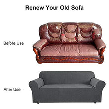 Lirex Copridivano Elasticizzato, 1 Pezzo Jacquard Tinta Unita Copridivano Elastico 3 Posti, Morbido Copridivani Copri Divano Sofa Cover Salvadivano 3 Posti per Divano, Lavabile in Lavatrice