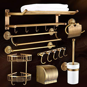 MBYW Portasciugamani Moderno Minimalista Portasciugamani Elegante per Il Bagno di Moda Portasciugamani Antico/Bagno Completo in Rame Set da 6 Pezzi Portasalviette Europeo