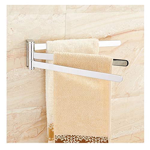 Yyqx Portasciugamani 3POLI Rotating Barra di tovagliolo in Lega di Zinco Portasciugamano Bagno Cucina a Parete Liscia Specchio tovagliolo cremagliera del Supporto di Accessori Porta Salviette
