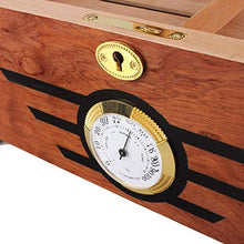 SHAOXI Vassoio di Cenere di Sigaro Igrometro e umidificatore Storage Box - Portatile Universale Estraibile Cigar Box Valigia