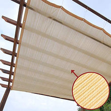 Telo Ombreggiante, Vela Parasole Beige per Copertura per Tettoia/Gazebo Pergola, Tendalino Parasole per Auto Realizzato in Polietilene di Alta qualità, Effetto Protezione Solare 90%, Antipolvere e A