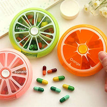 N/V Portatile Forma Rotonda Piccola Medicina Pill Box Portatile 7 Giorni Settimanale Viaggio Medicina Titolare Tablet Storage Caso Contenitore