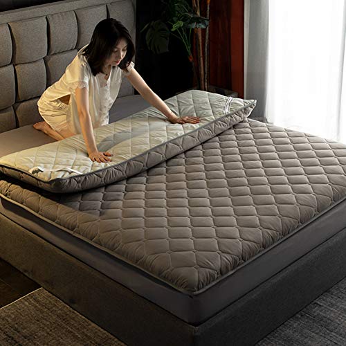 JIARUN Traspirante Pavimento Futon Coprimaterasso,Spesso Sleeping Pad Bedcoprimaterasso Ventilazione 4d Spesso Protezioni Tatami Opaco Materasso