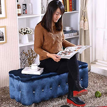 Pouf Panca Ottomana Stoccaggio Ottomano Bench Poggiapiedi Trapuntato in Tessuto Imbottito Scarpe Panca Living Room Divano Banco Bedroom End Sgabello Poggiapiedi con Ascensore Top