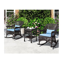 XinQing-Sedia a Dondolo Sedia da Dondolo di Vimini Sedia anziana Sedia da Buon Piano Balcone Giardino Sedia da Giardino, con Cuscino e Cuscino, Telaio in Lega di Alluminio 85x48cm