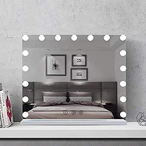 Angelay-Tian Specchio per Il Trucco con Luce a LED, Tavolo da Trucco, Tocco di Luce Tricolore per la casa e miglior Regalo per Le Donne, Ragazza, Signora, Madre