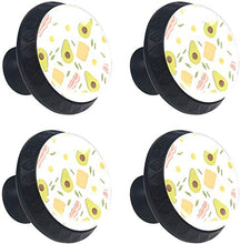 Uova Di Avocado Manzo Verdure Alimenti Pomelli per Porta Set di 4 Pomelli per Mobili Manopole per Cassetti Cucina Armadio Vetro