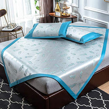 Materassino in Seta di Ghiaccio, 600D Ice Silk e 3D Maglia Traspirante, Rinfrescante e Confortevole Letto Matrimoniale, Lavabile (Color : E, Size : 1.8×2m)